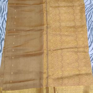 gold Banaras  Silk pattu saree