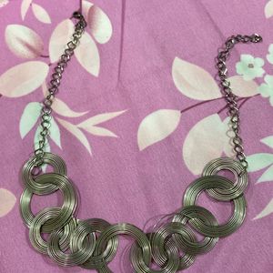 Silver Chain Belt/necklace & Necklac 3 In 1 Combo