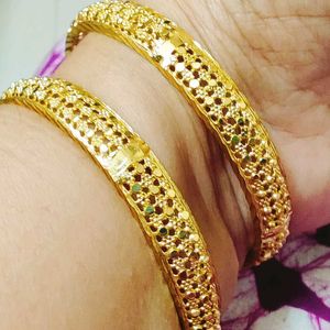 Golden Metal Bangle  Size2by6