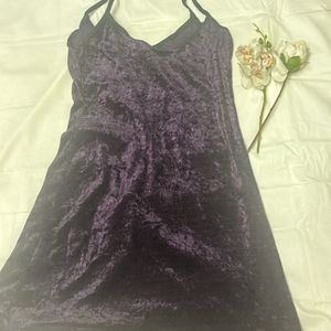 Purple Velvet Skater dress