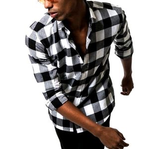 Black and White Check Shirt For Men...Cotton