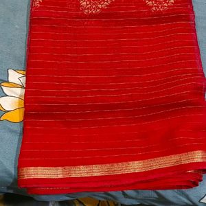 New Cotton Dual Color Saree