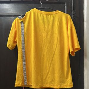 Shein Yellow Crop Top