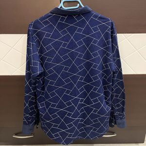 Blue Abstract Print Shirt