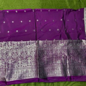 Purple Sari With Blouse