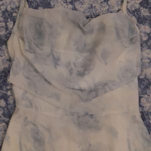 New DREAMY White Floral Dress With Back Cut Out