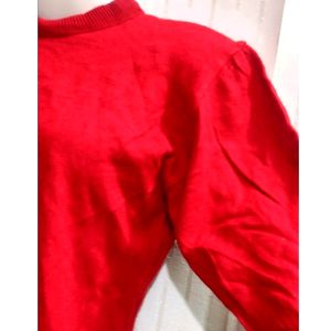 Red Sweater Top