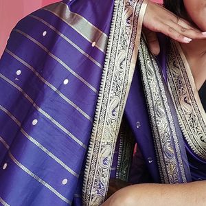 Beautiful Purple Silk Saree 💜