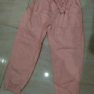 Peach Cargo Style Pink Adjustable Pants