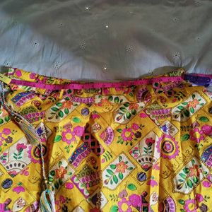 Yellow Multi Colour Lehenga