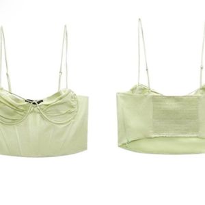 Zara Lime Green Corset Top