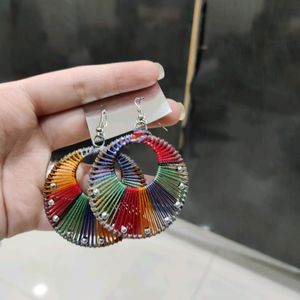 Multicolor Round Earrings