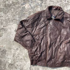 DARK BROWN LEATHER JACKET