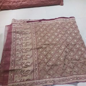 banaras jute saree without blouse