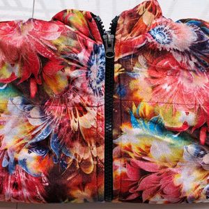 Floral Print Half Jacket