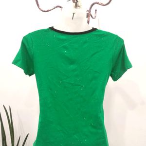 Green Glittering Top