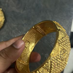 Gold Plated Bangles (Kada)