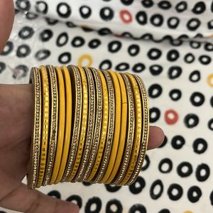 Unused Yellow Lac Bangles