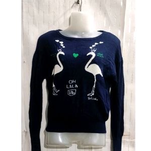 Very Cute Print Sweater For Women