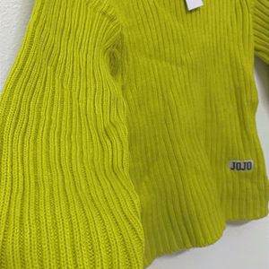 Imported Ribbed Knit Turtle Neck Sweater