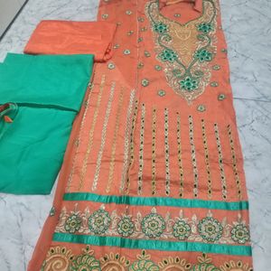 Hevy Cotton Dress Neck Work Full Dress Work