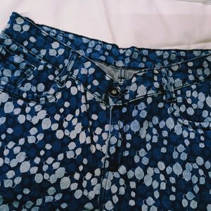 Brand New Printed Pants Blue Size 34