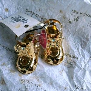 24 K Gold-plated Swaroski Studded Shoes