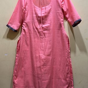 Peach Colour Kurta & Pant With Dupatta Set Size XL