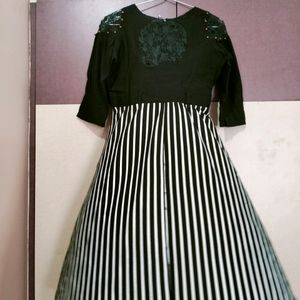 Black And White Western Frock