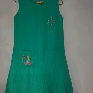 A Line Seagreen Kurti