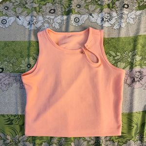 Peach Crop Top For Women.