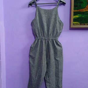 Fabulous Grey Jumpsuit For Girls And Women's