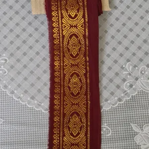 Traditional Maroon Golden Border