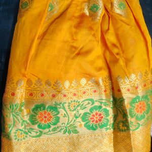 Honey Colour Silk Gown