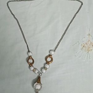 White Golden Necklace