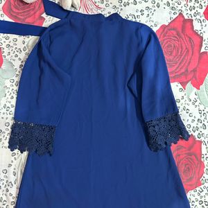 Navy Blue Knot Top Shirt