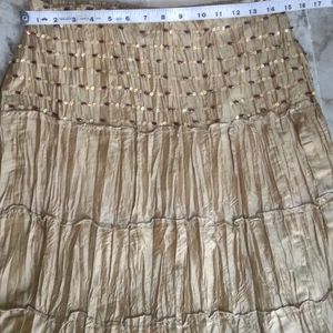 Long ethnic Olive golden semi fancy skirt