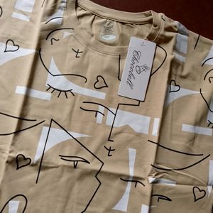 Skin Colour Print Buggy Tshirt With Tag