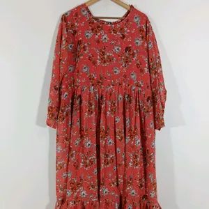 Coral Printed Casual Dress (Women)