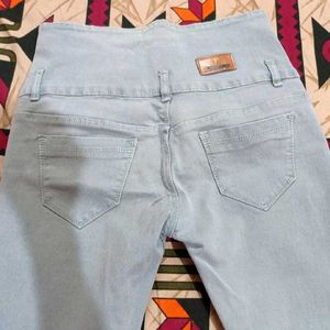 High Waist 5 Button Jeans