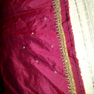 Aari Maroon Unstitched Blouse