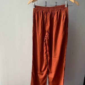 Rust Orange High Waist Pants