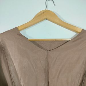 Tan Cinched Waist Tops (Women's)