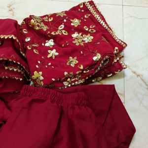 Heavy Flair Anarkali Gown With Pant Dupatta Se