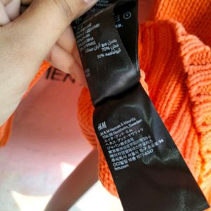 H&M Neon Orange Sweater