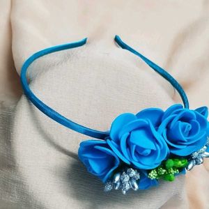 Floral Sky Blue Hairband