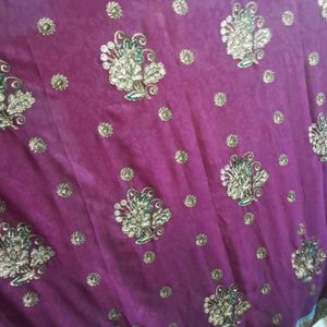 Purple Colur Georgette Saree