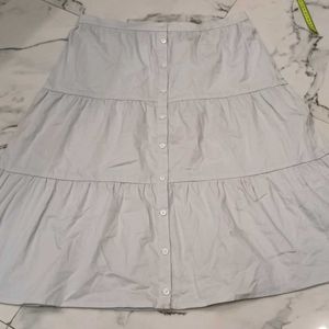 Sky Blue Front Button Up Waist 30 Inch Skirt