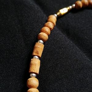 Wooden Neck Piece With Earring Set