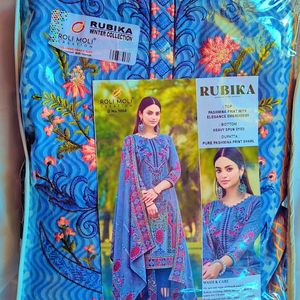 Pashmina Printed Suit With Heavy Embroidery